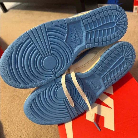 Nike White and Light Blue Sneakers